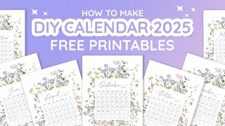 Printable Calendar 2025 Template Free Calendar Printable Calendar DIY Printing [upl. by Semmes]