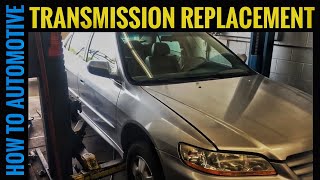 How To Remove And Install A Transmission On A 19972002 Honda Accord [upl. by Iemaj]