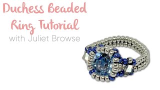 Duchess Beaded Crystal Ring Tutorial 💍 [upl. by Irab]