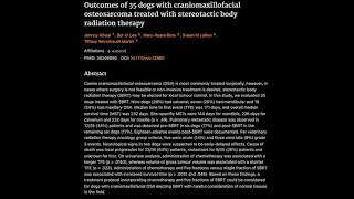 22 Outcomes of 35 dogs with craniomaxillofacial osteosarcoma treated with SRT [upl. by Pontus121]