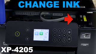 Epson XP4205 Ink Cartridge Replacement [upl. by Imoyn167]