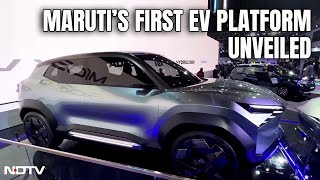 Maruti’s New Dedicated EV Platform Unveiled At Bharat Mobility Global Expo 2024  Maruti Suzuki EVX [upl. by Khalin375]