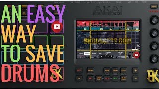 AKAI PRO How To Save Custom Drum Programs In MPC Live MPC X 21 [upl. by Zoarah625]