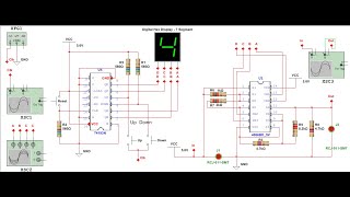 Comment faire un contrôle de volume digital à partir dun 555 dun 74LS193 et un CD4066 [upl. by Pattani]