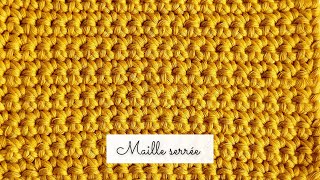 Comment faire une MAILLE SERRÉE au crochet ⭐️ Tuto pour débutant 🧶 Pas à pas [upl. by Cordova]