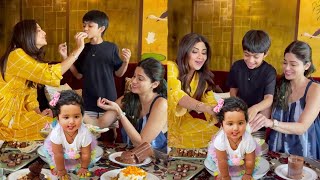 Shilpa Shetty Celebrates Easter With Daughter Samisha Shetty Son Viaan amp Sister Shamita Shetty [upl. by Manas]