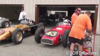 Vintage Racing  1950s Indy Cars startup and race [upl. by Tessil]