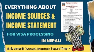 Annual Income for Visa Processing  Income Statement and Income Sources for Abroad Study [upl. by Atsiuqal]