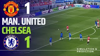 MANCHESTER UNITED 11 CHELSEA • Highlights • Premier League 2425  SimulationRecreation [upl. by Devonne]