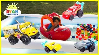 Disney Cars 3 Toys Lightning McQueen Kids Swimming Pool [upl. by Atirabrab138]