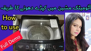 Automatic Haier Washing Machine 85 826automatic Washing machin  Review  Mumtaz Bano Vlogs [upl. by Juli]