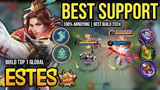 ESTES BEST BUILD 2024  BUILD TOP 1 GLOBAL EATES GAMEPLAY  MOBILE LEGENDS✓ [upl. by Aihtnyc]