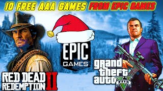 10 FREE GAMES ON EPIC GAMES STORE  RDR 2 AND GTA5 FREE IN SALE  epicgamesGTA5RDR2freegames [upl. by Enaffit667]