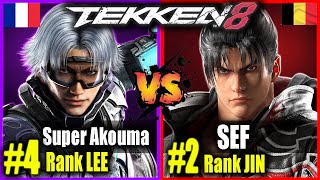 Tekken 8 PROs  Super Akouma 4 LEE vs SEF 2 JIN  INSANE Tekken 8 Replay [upl. by Llenoil]