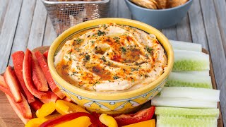 Spicy Hummus without Tahini Recipe [upl. by Annayehc934]