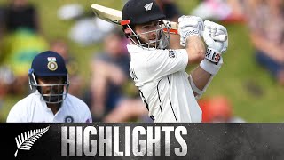 Williamson and Taylor Give NZ Lead  FULL HIGHLIGHTS  BLACKCAPS v India  1st Test  Day 2 2020 [upl. by Radborne]