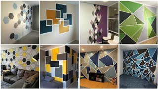 2022 Geometric wall painting ideas  Geometric design with paint  Modern Home Interior [upl. by Ailehc]