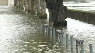 Inondations en CharenteMaritime  images de rues sous leau à Saintes  AFP Images [upl. by Donadee]