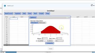 Find Critical Value Za2 with Statcrunch [upl. by Ettevroc]