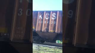 Cpkc grain train departs with kcs es44ac Dpu [upl. by Eruza]