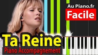 Ta reine Angèle piano accompagnement Karaoke Lyrics [upl. by Bolanger466]