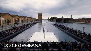 Venezia 2021 DolceampGabbana Alta Sartoria Fashion Show in Arsenale [upl. by Ursola]