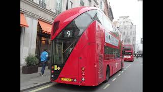 Refurbished New Routemaster Metroline LT101 LTZ1101 Back in Service on a Route 9 at Trafalgar Square [upl. by O'Brien]