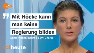 Wagenknecht schließt Koalition mit AfD aus  heutejournal [upl. by Harvie44]