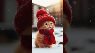 The Snowman’s Magical Revenge ☃️✨ A Kittens Win Over the Bulliescat cattales catfunny catshort [upl. by Anaidni]