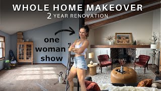 Whole Home Renovation  2 Year Remodel Solo DIY [upl. by Isle]