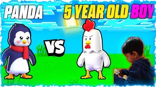 😱 5 YEAR OLD BOY VS STUMBLE PANDA  STUMBLE PANDA  STUMBLE GUYS [upl. by Valry]