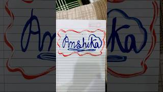 Anshika  calligraphy ❤️comment your name 🤗 subscribe my channel short video 🎉 [upl. by Alauqahs]