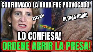 🔴MUY URGENTE 🔴TERESA RIBERA CONFIESA LA DANA FUE PROVOCADO ABRIO LA PRESA SIN AVISAR PIDEN CARCEL [upl. by Goulette]