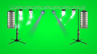 Simulación de luces de DJ con fondo verde listo para editarlo [upl. by Romie]