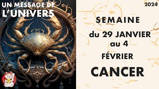 CANCER SEMAINE DU 29 JANVIER AU 4 FÉVRIER 2024 HOROSCOPE JOUR PAR JOUR [upl. by Burford]