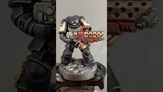 Black Templar Infernus Space Marine painting process warhammer warhammer40k 40k painting paint [upl. by Cinimod]