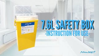 How to use SAFETY BOX76L Sharps container Instruction Video [upl. by Champ]