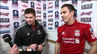 Steven Gerrard amp Stewart Downing Post Match Interview Liverpool v Stoke HD [upl. by Eriuqs]