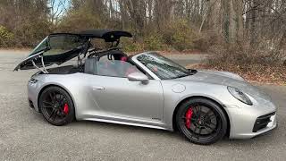 Targa roof openclose 2024 Porsche 911 Targa 4GTS mistertarga [upl. by Aracal]