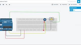 Control de motor DC con potenciometro  tinkercad [upl. by Guinna]