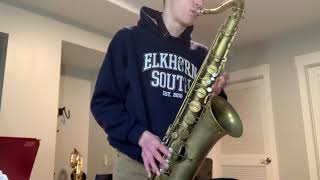 Buescher True Tone Tenor Saxophone Play Test [upl. by Procora950]