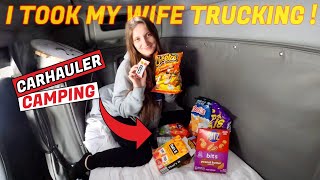 I TOOK MY WIFE ON A TRUCKING ADVENTURE IN A BRAND NEW 2023 CARHAULER [upl. by Blinnie]