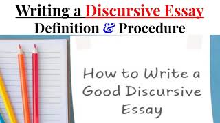 Discursive Essay  How to Write a Discursive Essay  Discursive Essay Definition and Procedure [upl. by Vena]