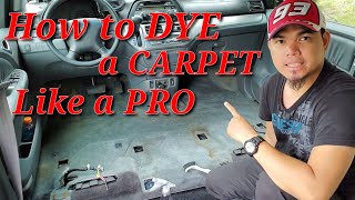 Ep21 How to dye a carpet like a PRO  Rit Dye  DIY project  2nd Car  Honda Odyssey [upl. by Osnerol]