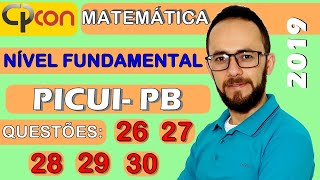 CPCON 2019 FUNDAMENTAL PICUI PB MATEMÁTICA [upl. by Feinleib]