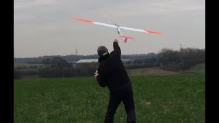 Fast RC glider F5B Avionik B08 with a 25 motor [upl. by Cointon]