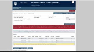 UBC Course Schedule Worklist Overview [upl. by Dahsra]