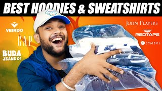 Best Hoodies amp Sweatshirts Haul For Winter Men 🔥Redtape GAP Verido Amazon Haul 2023  ONE CHANCE [upl. by Adnana]