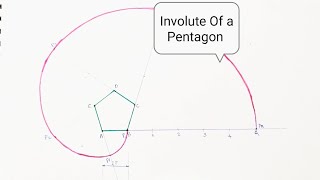 Involute Of a Pentagon Engg Drawing Engg Graphics [upl. by Ecneralc]