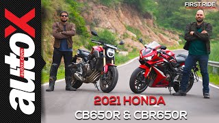 2021 Honda CB650R amp CBR650R Desirable but Costly Affair  Review  autoX [upl. by Tonya67]